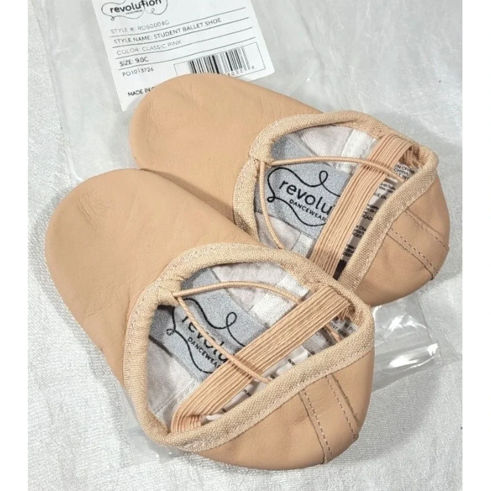 Revolution Toddler Girl's Student Ballet Slipper Shoes - Classic Pink‎ - Sz 9C